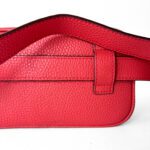 Balmain Poppy Red Pebbled Leather B-Belt Bag / Camera Bag - Image 5