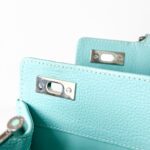 Tiffany & Co. Pebbled Leather Tiffany Blue Tote - Image 9