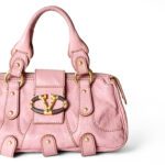 Valentino Garavani Pink Grained Leather with Gold-Tone Hardware “Histology” Bowler Bag - Image 2