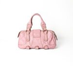 Valentino Garavani Pink Grained Leather with Gold-Tone Hardware “Histology” Bowler Bag - Image 3