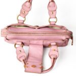 Valentino Garavani Pink Grained Leather with Gold-Tone Hardware “Histology” Bowler Bag - Image 7