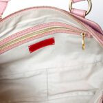 Valentino Garavani Pink Grained Leather with Gold-Tone Hardware “Histology” Bowler Bag - Image 9