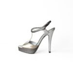 Saint Laurent Silver and Gold Leather Platform Sandals Size 37 - Image 2