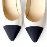 Chanel Cream & Black Cap-Toe Pumps - Image 6