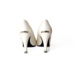 Chanel Cream & Black Cap-Toe Pumps - Image 3