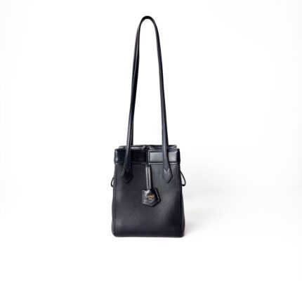 Fendi Mini Black Pebbled Leather Origami Bag
