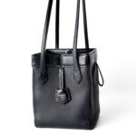 Fendi Mini Black Pebbled Leather Origami Bag - Image 2
