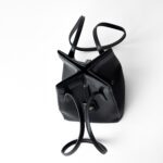 Fendi Mini Black Pebbled Leather Origami Bag - Image 5