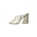Mercedes Castillo Snakeskin-Embossed Leather Mules – Size 36.5 - Image 2