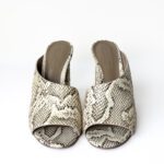 Mercedes Castillo Snakeskin-Embossed Leather Mules – Size 36.5 - Image 5