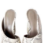Mercedes Castillo Snakeskin-Embossed Leather Mules – Size 36.5 - Image 7