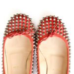 Christian Louboutin Orange Patent Leather Spiked Ballet Flats – Size 36.5 - Image 3