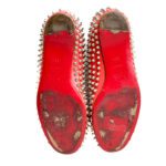 Christian Louboutin Orange Patent Leather Spiked Ballet Flats – Size 36.5 - Image 5
