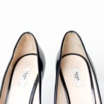 Prada Calzature Donna Vernice Black Patent Leather Crystal-Embellished Pumps – Size 36 - Image 7