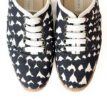 Stella McCartney Black & White Heart-Print Canvas Platform Espadrille Sandals – Size 36 - Image 7