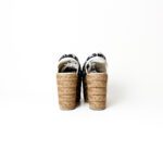 Stella McCartney Black & White Heart-Print Canvas Platform Espadrille Sandals – Size 36 - Image 5