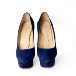Charlotte Olympia Blue Suede Dolly Platform Pumps – Size 35.5 - Image 5