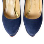 Charlotte Olympia Blue Suede Dolly Platform Pumps – Size 35.5 - Image 6