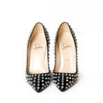 Christian Louboutin Black Leather Follies Spikes Pumps –  Size 36.5 - Image 5