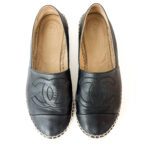 Chanel Black CC Lambskin Espadrilles – Size 37 - Image 5