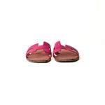 Hermès Rose Mexico / Orange Leather Oran Sandals – Size 39 - Image 3