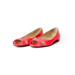 Christian Louboutin Neon Pink Peep Toe Flats Size 35