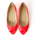 Christian Louboutin Neon Pink Peep Toe Flats Size 35 - Image 3