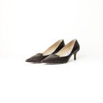 Jimmy Choo Attila Pumps Brown Textured Leather – Size 36