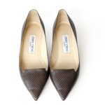 Jimmy Choo Attila Pumps Brown Textured Leather – Size 36 - Image 4