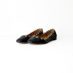 Chloe Black Leather Lauren Ballet Flats Size 36.5