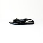Sergio Rossi Black Crystal Embellished Patent Leather Flats Size 36.5 - Image 2