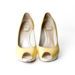 Dior Off White Patent Leather Miss Dior Peep Toe Platform Pumps Size 36.5 - Image 3