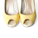 Dior Off White Patent Leather Miss Dior Peep Toe Platform Pumps Size 36.5 - Image 5
