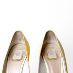Dior Off White Patent Leather Miss Dior Peep Toe Platform Pumps Size 36.5 - Image 4