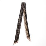 Fendi Zucca Monogram Wrappy Silk Scarf – Tobacco/Black & Pink