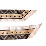 Fendi Zucca Monogram Wrappy Silk Scarf – Tobacco/Black & Pink - Image 2