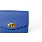Mulberry Blue Grained Leather Darley Wallet on Chain - Image 2