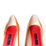 Carolina Herrera Orange Suede with Mesh Panels Pointed-Toe Pumps – Size 37 - Image 5
