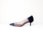 Carolina Herrera Navy Suede & PVC Pointed-Toe Pumps – Size 37 - Image 2