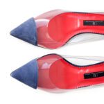 Carolina Herrera Navy Suede & PVC Pointed-Toe Pumps – Size 37 - Image 3