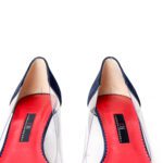 Carolina Herrera Navy Suede & PVC Pointed-Toe Pumps – Size 37 - Image 5