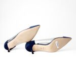 Carolina Herrera Navy Suede & PVC Pointed-Toe Pumps – Size 37 - Image 7