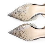 Nicoli “Flavie” Gunmetal Crystal Slingback Pumps – Size 37 - Image 3