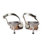 Nicoli “Flavie” Gunmetal Crystal Slingback Pumps – Size 37 - Image 5