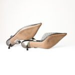 Nicoli “Flavie” Gunmetal Crystal Slingback Pumps – Size 37 - Image 6