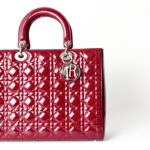 Christian Dior Cherry Red Cannage Patent Leather Large Lady Dior Bag - Image 2
