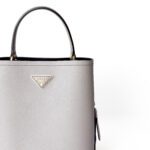 Prada Panier Grey Saffiano Leather Bag - Image 2