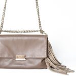 CH Carolina Herrera Taupe / Brown Fringe Leather Shoulder Bag - Image 2
