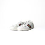 Gucci White Leather Ace Sneaker Bee – Size 38.5