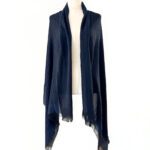 Aigner Navy Blue / Black Monogram Shawl